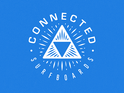 Connected Surfboards badge circular connected logo surf surfboard vector