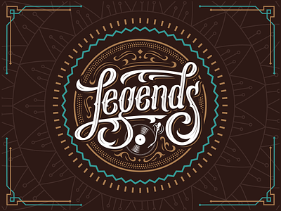Legends 2017 badge festival house legends lettering logo music techno type typography vector