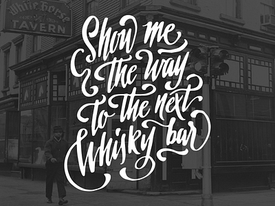Whisky bar alabama song brush pen hand lettering lettering music rock the doors