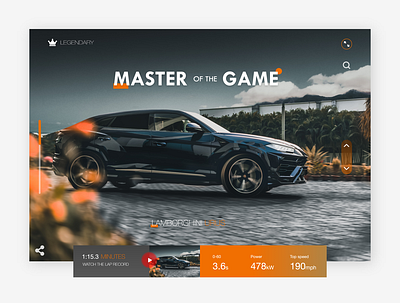 Luxury Car Web UI car design design art illustration minimal ui ux web website