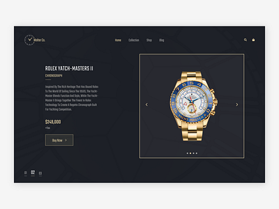 Luxury watch web UI