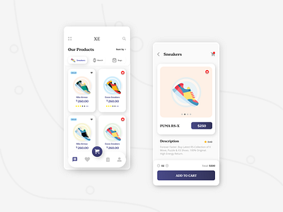 Ecommerce App UI app design ecom ecommerce shoes sneaker ui ux web