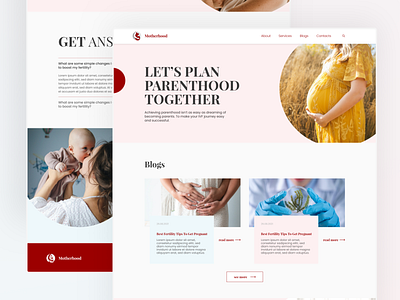 MotherCare Web UI design illustration landing logo minimal ui ux web website