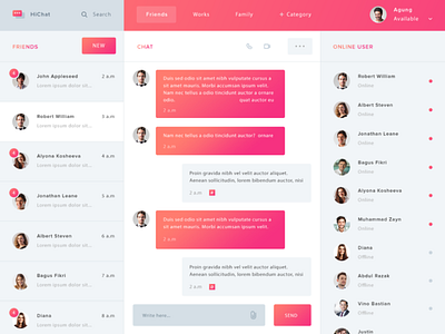 Chatting Web App UI