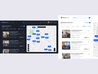 Find Roommates Web App Design