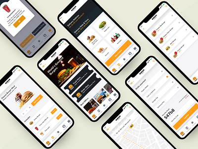 Food Order And Delivery App app app design burger burger app design designer food food app food dilivery latest logo mobile app design new online burger online food trending ui ui ux uiux web