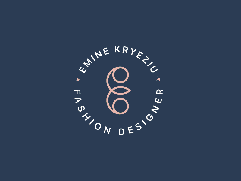 Emine Kryeziu - Fashion Designer animation brand design e logo elegance fashiondesign fashionlogo identity mark stylist symbol textures