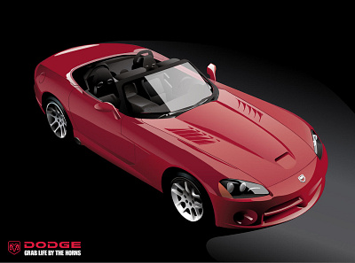 2002 Dodge Viper car digitalart illustration vector art