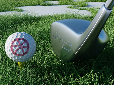 Diviar studio Hit's Dribbble dribbble driver golf hit