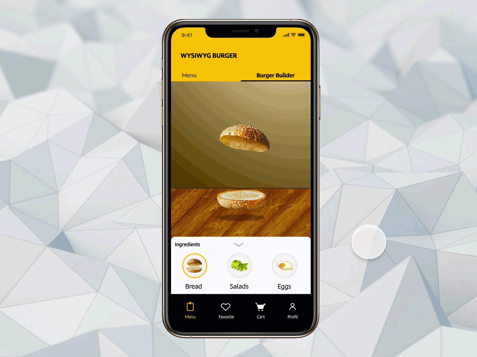 WYSIWYG Burger app