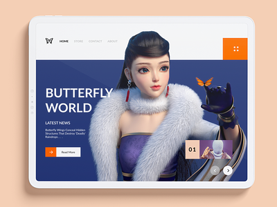 Butterfly world ui concept 3d butterfly figma logo ui