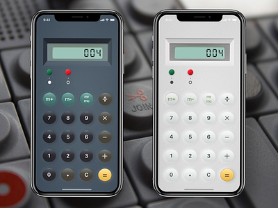 Skeuomorph Calculator calculator clean dailyui figma figmaafrica ios mobile ui skeuomorph ux