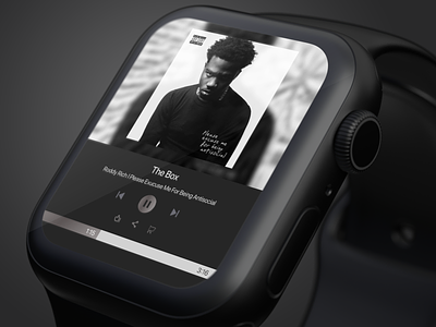 Music player - Apple watch clean dailyui debut design figma figmaafrica music player smartwatch ui ux
