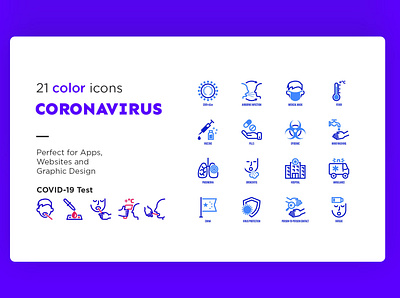 Coronavirus COVID-19 | 42 Icons Set 2019 ncov airborne caution contact coronavirus covid 19 disease fever icon icon design icon set icons illness infection mask medical quarantine surgical test virus