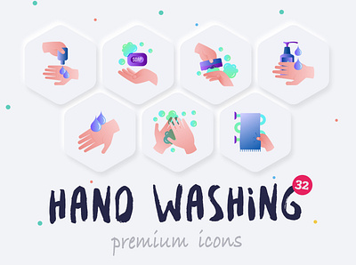 Hand Washing 32 | Icons Set Hand Drawn antibacterial antiseptic automatic bacteria bacterial bottle cleansing coronavirus covid 19 dirty disinfect icon icon design icon set icons icons design icons set iconset sanitizer