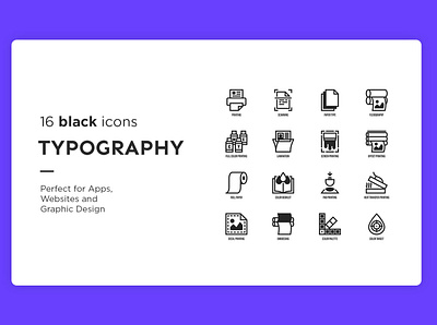Typography - 32 Premium icons icon icon design icon set icons icons design icons pack icons set iconset illustration sign typography typography logo