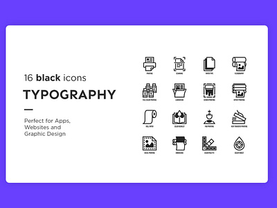 Typography - 32 Premium icons