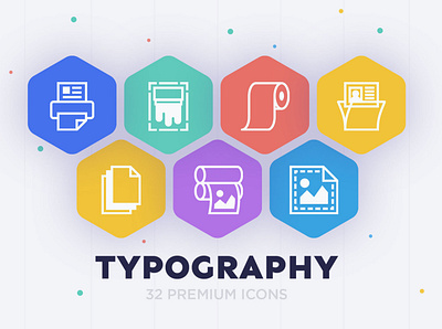 Typography - 32 Premium icons icon icon design icon set icons icons design icons pack icons set iconset illustration sign