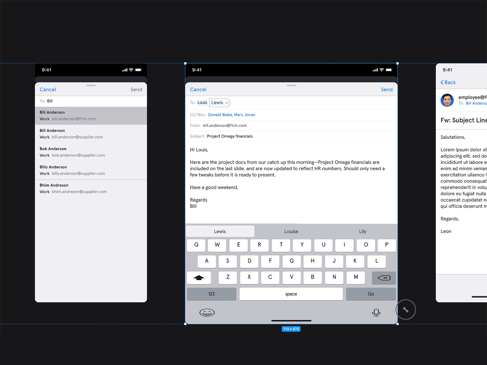 Responsive Email Client