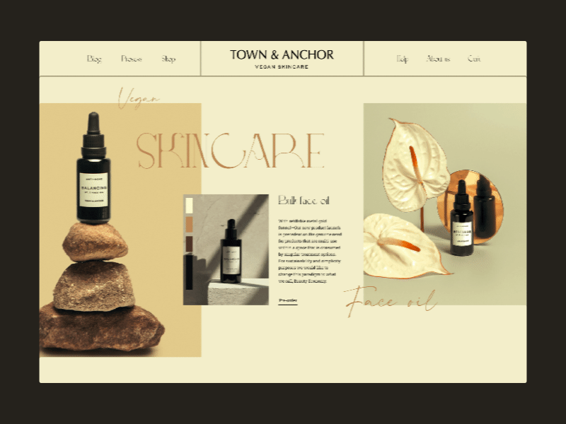 vegan cosmetics animated blog cosmetics ecommerce gif interface shop shopping ui ui animation uidesign uiux vegan webdesign website