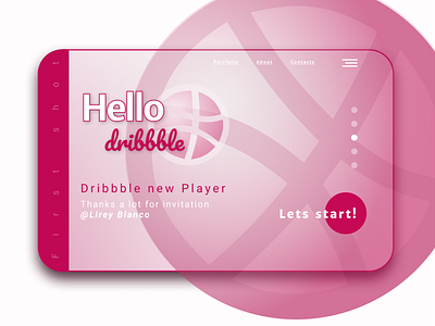 My First Shot first shot hello dribbble uidesign ux ui