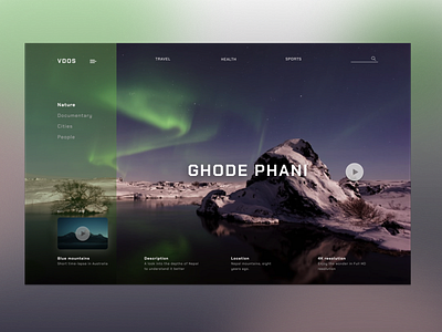 nature project mountain nature night northern northern lights uidesign uxui