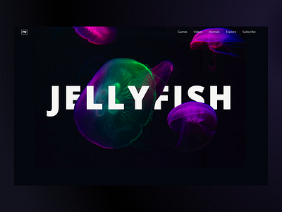 jellyfish aesthetic animal colored colorful colors daily ui dark dark mode fish gradient minimal ocean sea ui inspiration uidesign uiux underwater web webdesign