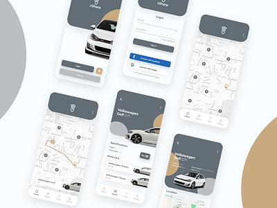 Rental car app interface app app design design interface product design prototype ui ui design ui ux ux