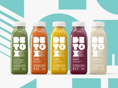 Detox Lineup branding logo packaging