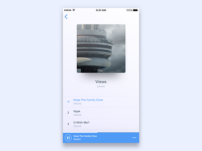 Music Player album dailyui music player pause play sketch song track