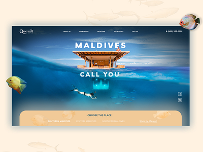 First screen for Maldives tours typography ui uidesign uiux ux uxdesign webdesign