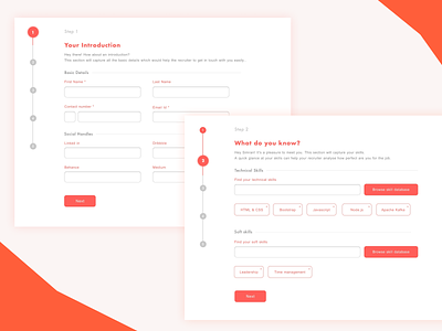 An online resume builder card clean concept creative dailyui design figma form forms interface orange resume simple user experience ux web website