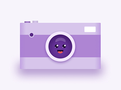 A simple illustration of a camera camera design illustration ui violet
