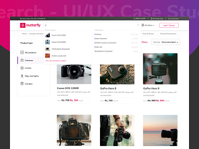 Mutterfly's new search experience branding categories clean dailyui design dropdown ecommerce product search search bar ui user experience ux website