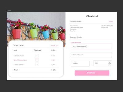 Daily UI #002 - Credit Card Checkout