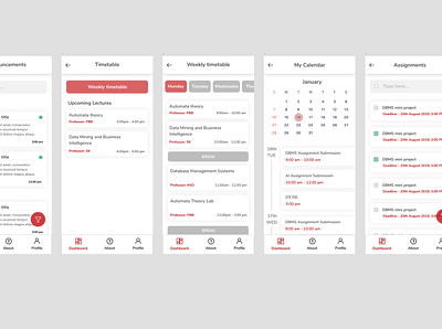 A planner for students app attendance calendar design mobile student students timetable ui user experience ux