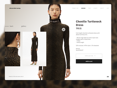 Redesign alexanderwang clothes clothes shop design flat minimal online ui web