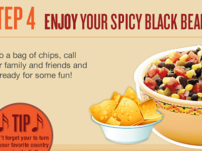 Step 4 - Enjoy your salsa food infographic vector