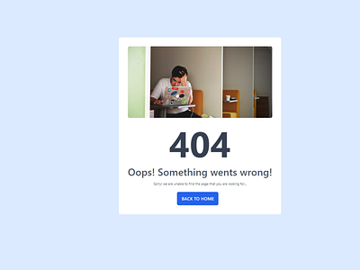 Tailwind CSS Error Page by Yujesh K C on Dribbble