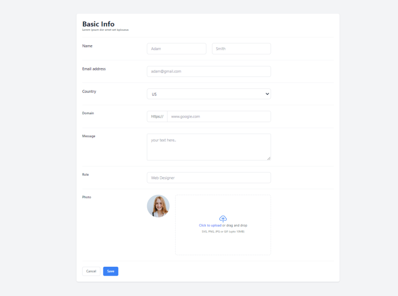 Tailwind CSS Form By Yujesh K C On Dribbble