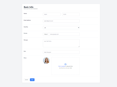 Tailwind CSS Form by Yujesh K C on Dribbble