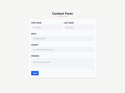 Tailwind CSS Contact Components css html tailwind css uiux web design