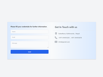 Tailwind CSS Contact Components