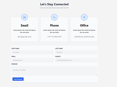 Tailwind CSS Contact Components