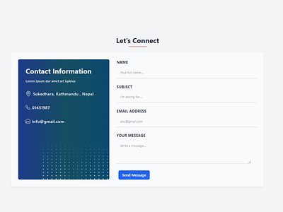 Tailwind CSS Contact Components css html tailwind css uiux web design