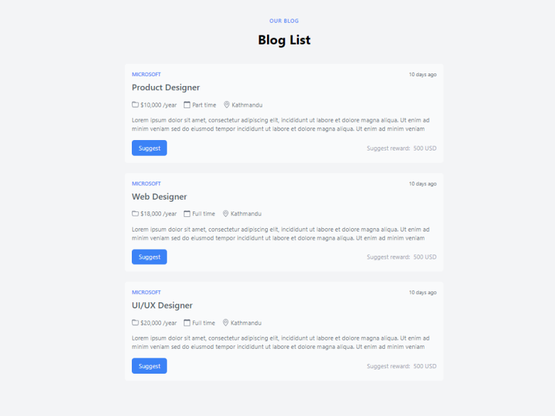 Tailwind Css Blog List Components By Yujesh K C On Dribbble Tailwind Css Blog List Components By Yujesh K C On Dribbble