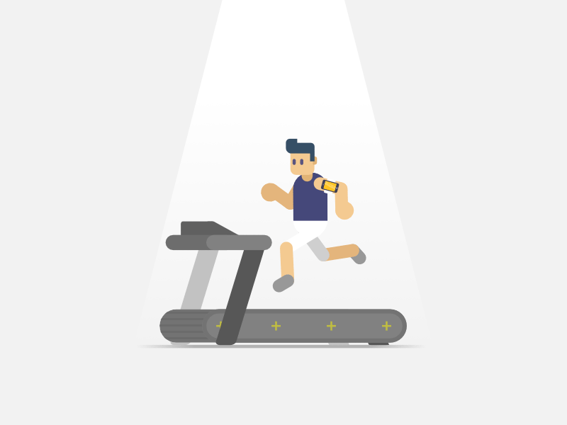Treadmill Man run training treadmill