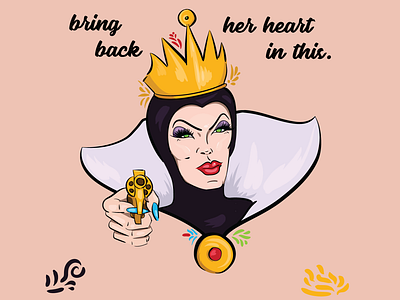 Evil Queen branding design fantasy flat icon illustration tel aviv vector
