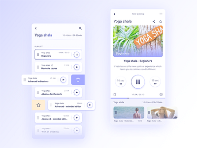 Yoga player app design mobile app mobile app design mobile design mobile ui ui ux