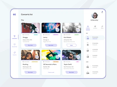 Concerts App app ipadpro mobile app mobile app design mobile ui ui